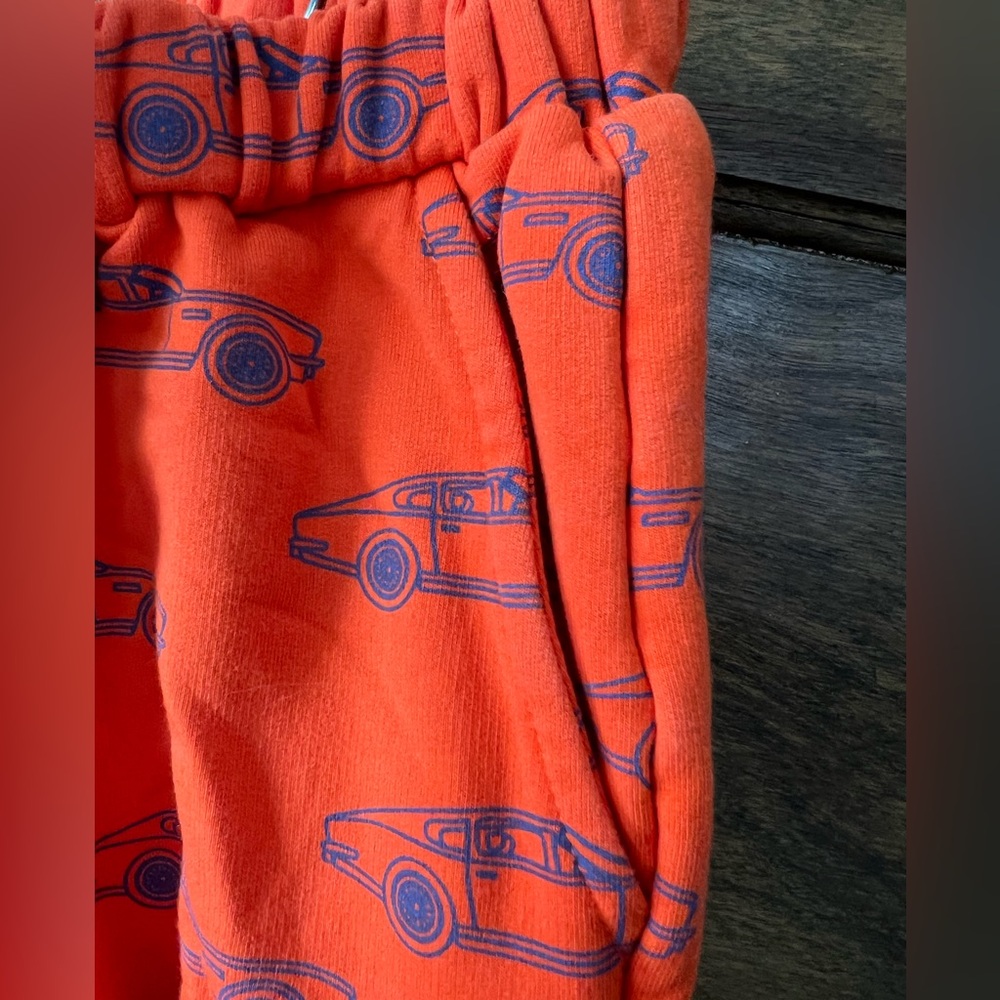 HUGO Tiki Kids Orange Car Print Joggers (12-18 months)